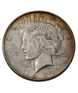 1927-D $1 Peace Dollar About Uncirculated AU Luster and Original Rim Toning - €171,19 EUR