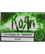 KORN The Path of Totality Tour 3.2.12 Las Vegas, NV Working Pass - £23.91 GBP