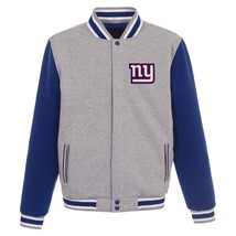 NFL New York Giants  Reversible Full Snap Fleece Jacket  JHD  2 Front Logos - £95.63 GBP