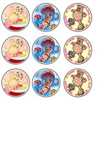 Mr blobby Cupcake toppers - £4.00 GBP