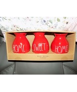 Rae Dunn Set of 3 RED Vases &quot;HOME SWEET HOME&quot; Bud Vases NEW - £31.57 GBP