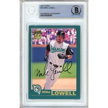 Mike Lowell Florida Marlins Auto 2001 Topps Baseball #233 Signed BAS Auth Slab - £78.09 GBP