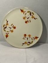 Hall China Autumn Leaf Jewel Tea Flat Cake Plate 9 1/2&quot; - £9.59 GBP