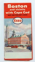 ESSO Boston And Vicinity with Cape Cod Map and Visitor&#39;s Guide 1958 - £9.47 GBP