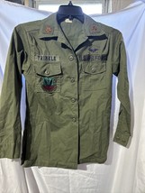 Vintage US Air Force OG-507 Women's Major Utility Shirt Long Sleeve w/Patches - £31.15 GBP