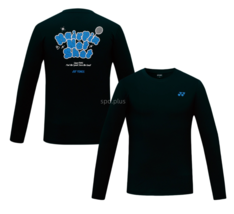 YONEX 25F/W Men&#39;s Badminton Long Sleeve T-Shirts Sports Training Black 2... - $45.48