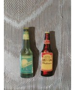 2 Beer Bottle Light Up Pins DONT WORK As Is Budweiser Blue Moon Brewery  - $22.76