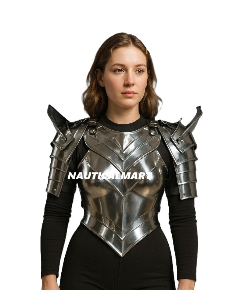 Medieval Knight Fantasy BraveLady Warrior Half Body Armor - Women's Armor Larp L Item image 5
