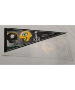 2011 Pittsburgh Steelers Green Bay Packer Super Bowl XLV 12x30 Pennant - £15.79 GBP
