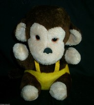 12" Vintage Cuddle Wit Brown Monkey Rattle Chime Sound Stuffed Animal Plush Toy - $45.60