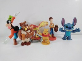 6 Disney Character Figures: Goofy, Stitch, Owl, Winnie the Pooh, Toy Story Woody - £6.90 GBP