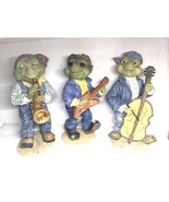 Jazz/Rockin&#39; Turtle / Frog Trio Music Group! Resin Figurines 10&quot; Tall - ... - $28.21 CAD