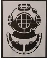 Reusable Navy Dive Helmet Stencil 8.5&quot; x 11&quot; - Custom Maritime Design fo... - $20.09 CAD