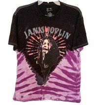 Janis Joplin Black Purple Tie Dye Graphic Tee - £29.31 GBP
