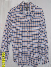 Saddlebred Multi Color Plaid Long Sleeve Button Down Large Men&#39;s Shirt - $7.61