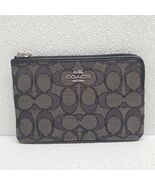 Coach Corner Zip Wristlet Wallet Black Smoke Silver F58033 - Read - $359.56 MXN