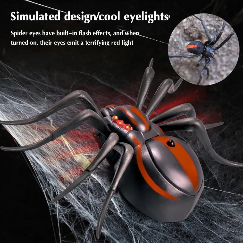 Simulation Remote Control Spider Funny Prank Gift Toys Electric Toys Animals - £12.59 GBP