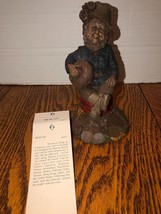 1989 Tom Clark Signed DUNCAN Gnome Figurine With Story Card-6 1/2&quot; Tall - £15.76 GBP