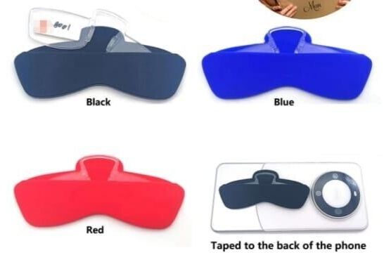 Frameless Clear Reading Glasses w/o Arms +1.50 &amp; +2.00 w/Silicon Case Card - $1.00