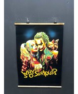 Hand-Painted Black Velvet Artwork, Harley Quinn and the Joker Velvet Han... - $1,825.93 MXN