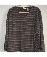 Liz Claiborne Striped Top with Grommet Accents - $12.11 CAD