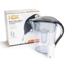HDX 10-Cup Large Water Filter Pitcher, BPA Free - 2 Filter Cartridges Included - £14.93 GBP