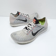 Nike Free RN Flyknit Gray Orange Women Sneaker Running Shoe 831070-005 S... - £21.08 GBP