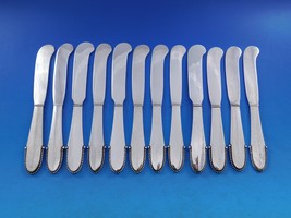 Beaded by Georg Jensen Sterling Silver Butter Spreader HH AS Paddle Set of 12pcs - €1.454,96 EUR