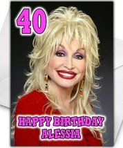 DOLLY PARTON Birthday Card - Personalised - Dolly Parton Birthday Card - $4.10