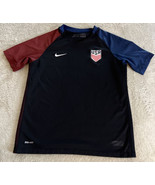 Nike Boys Navy Blue Red Black Embroidered USA Soccer Athletic Shirt Larg... - $12.25