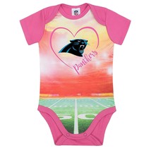 NFL Carolina Panthers Bodysuit Stadium Design Pink Size 6-9 Month Gerber - £12.02 GBP