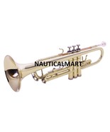 NauticalMart Trumpet Brass Plated Bb with Hard Case - €259,66 EUR