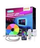 RGB RGBIC Neon LED Light Strip Flexible Silicone Tube Light Remote App C... - $34.74 CAD
