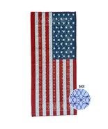 Oversized 72*35 Red USA Flag Paisley Quick Dry Microfiber Beach Travel T... - $11.88