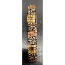 Vintage Bronze Colored Bracelet with stones Jewelry - £13.89 GBP