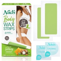 Nad&#39;s Body Wax Strips Hair Removal For Women At Home plus 4 Calming Oil ... - $22.99
