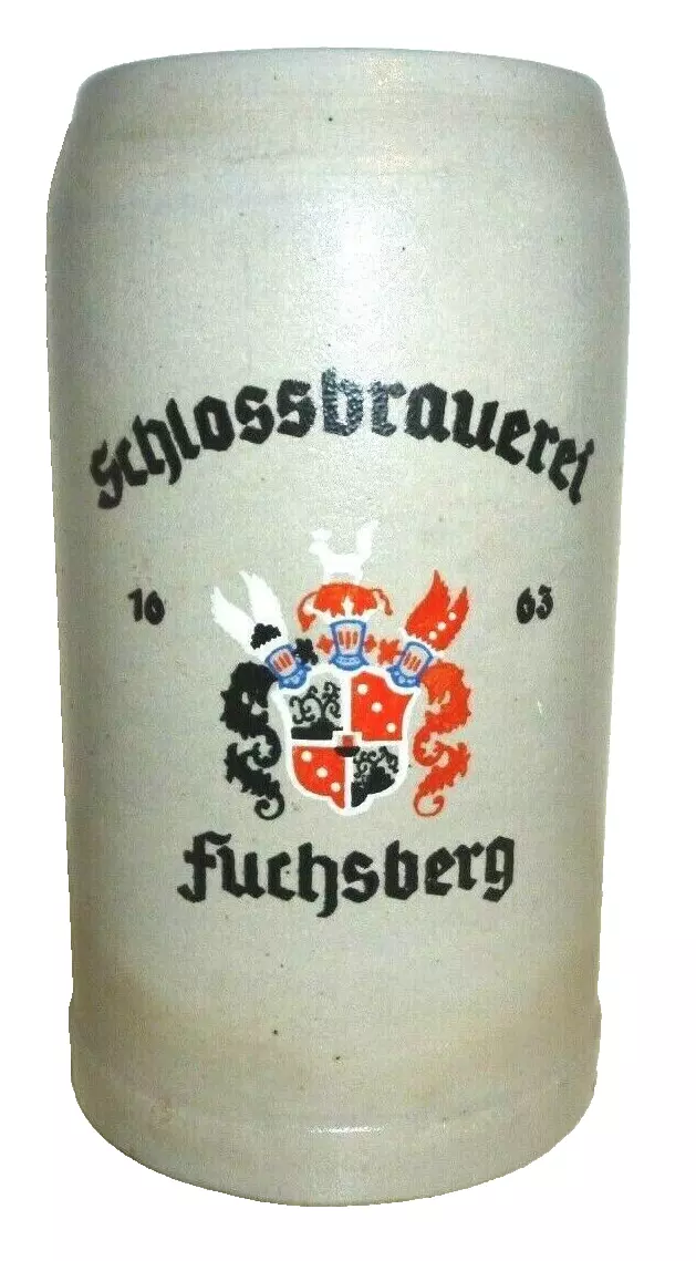 Schlossbrauerei Fuchsberger Teunz 1L Masskrug German Beer Stein - £15.10 GBP