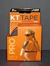 KT Tape Pro Jet Black 14 Strips 10&quot; Precut Elastic Sports Tape New (J) - £11.18 GBP