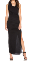NWT bobi Tissue Jersey in Black Ruched Draped Asymmetrical Maxi Dress S $115 - £15.02 GBP