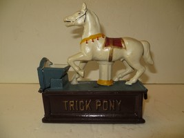 Trick Pony Cast Iron Metal coin Bank Great Condition - £15.76 GBP