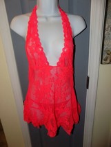 VICTORIA&#39;S SECRET Sexy Little Things Nightie Babydoll Redfeather Mesh Si... - £29.57 GBP