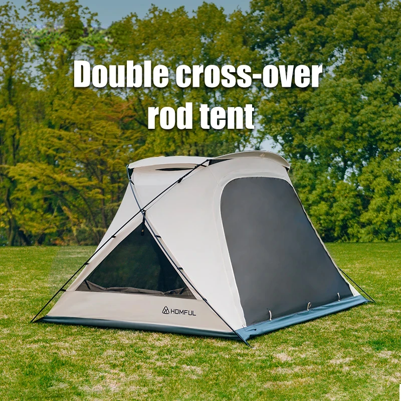 Outdoor AutomaticFully tent 2~3 Person Beach Quick Open Folding Camping Double - £94.49 GBP+