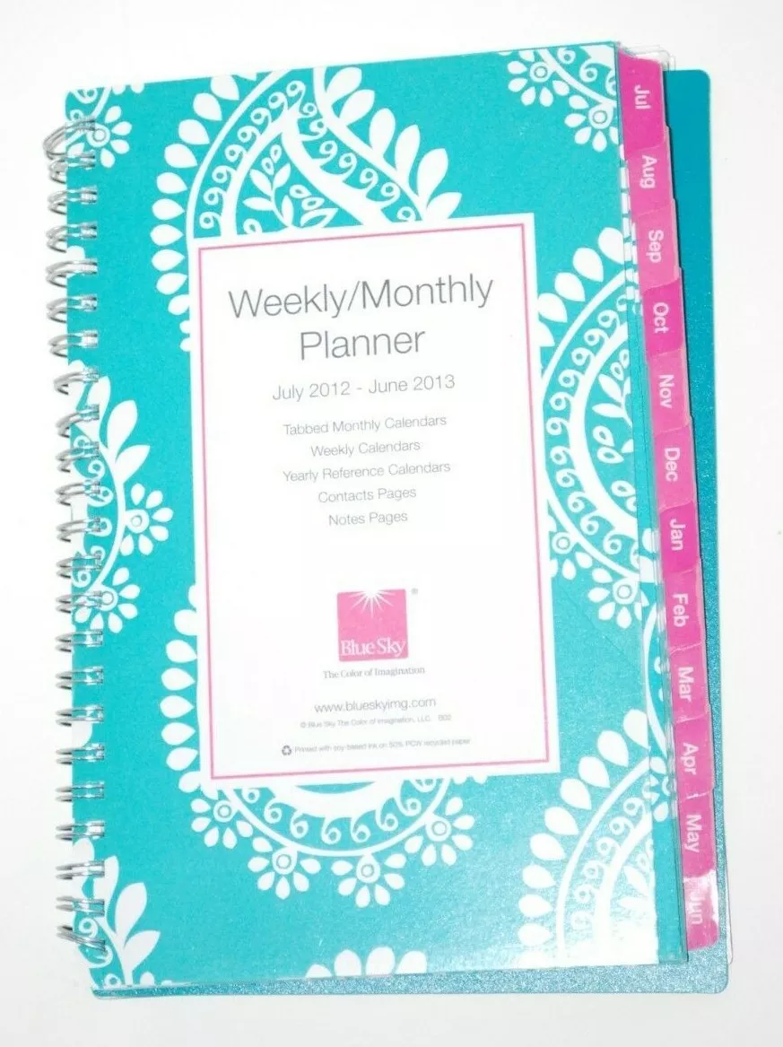Weekly/Monthly Planner July 2012- June 2013 BlueSky 8&quot; L - €6,11 EUR
