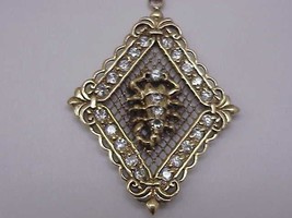 Estate  Fleur-De-Lys Unisex 10k Yellow Gold Scorpion  2ct CZ Gold  Huge Pendant - $1,485.00