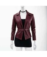 Women's Burgundy Leather Silent Hill Maria Jacket  Iconic Cosplay Style - $260.00