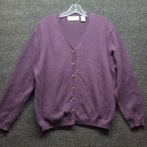 Orvis Women&#39;s Purple Plum Heavyweight Cotton Knit Open Front Pocket Sz XL - £17.12 GBP