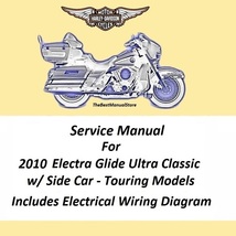 2010 Harley Electra Glide Ultra Classic w/Side Car Touring Models Service Manual - £20.33 GBP