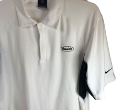 Peterbilt Polo Shirt Mens M White Nike Golf Short Sleeve Dri Fit UV Trucker - $15.83