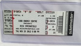 RICK SPRINGFIELD - ORIGINAL 2012 UNUSED WHOLE FULL CONCERT TICKET - $15.00