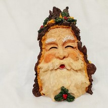 Santa Face of Tree Christmas Figurine 3.5&quot;  K&#39;s Collection Old Man Winter  Holly - £15.25 GBP